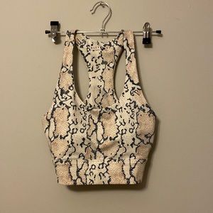 Allfenix Longline Python Print Sports Bra Size M